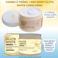 Combo Kem Body + Ủ trắng Gluta White Collagen Lotion Thái Lan Giúp Dưỡng Trắng Da Toàn Thân [Chính Hãng]