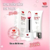 COMBO KEM CHỐNG NẮNG ĐA TẦNG + SON THẠCH ƯỚP HOA