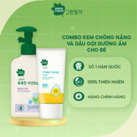 Combo Kem Chống Nắng Green Finger Outdoor Washable 80ml và Dầu Gội Dưỡng Ẩm Greenfinger ChokChok Natural 320ml