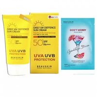 Combo Kem chống nắng kiểm soát dầu DAILY UV DEFENSE SUN CREAM và Mặt nạ giảm stress Don’t worry