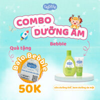 Combo Kem dưỡng ẩm cho da mặt và body cho bé sơ sinh Bebble Facial Cream và Body Milk bảo vệ da bé
