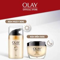 Combo Kem Dưỡng Ban Ngày OLAY TOTAL EFFECTS Phục Hồi & Làm Chậm 7 Dấu Hiệu Lão Hóa Dịu Nhẹ SPF 15 Hũ 50G + Kem Dưỡng Ban Đêm OLAY TOTAL EFFECTS Phục Hồi & Làm Chậm 7 Dấu Hiệu Lão Hóa Hũ 50G