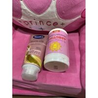 combo kem dưỡng toàn thân Abutine hồng 500g và Vaseline hồng chống nắng 330ml