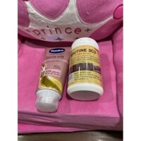 Combo kem dưỡng toàn thân Abutine 3c3 500g và Vaseline hồng chống nắng 330ml