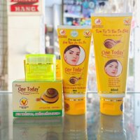 Combo kem dưỡng trắng da, chống nắng + sữa rửa mặt ngừa lão hóa + tẩy tế bào chết One Today (9g + 50ml + 60ml)