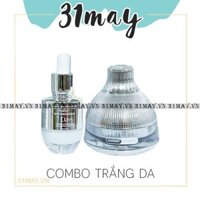 Combo Kem Face Lười Thượng Hạng White Plus + Serum 7Days Queenie Skin Dưỡng Trắng Da Chính hãng