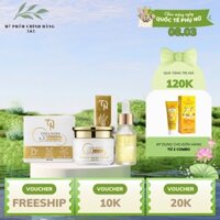 Combo kem face+serum collagen x3 dưỡng trắng da ban đêm chiết xuất từ sữa ong chúa mỹ phẩm đông anh