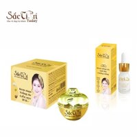Combo Kem mụn trắng da liền sẹo 8g - 15g - 18g - 25g và Kem trắng da giữ ẩm chống nắng Sắc Tiên Today 10ml (dạng serum)