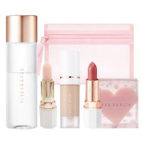 Combo Kem Nền DEAR DAHLIA SKIN PARADISE SHEER SILK MINI 6ml #LC2 & Son Dưỡng BLOOMING & Túi Đựng Mỹ Phẩm (Tặng Son INTENSE SATIN MINI #808 MEGAN & Tẩy Trang Mắt Môi & Bông Mút)