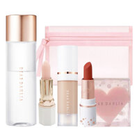 Combo Kem Nền DEAR DAHLIA SKIN PARADISE SHEER SILK MINI 6ml #FW3 & Son Dưỡng BLOOMING & Túi Đựng Mỹ Phẩm (Tặng 1 son EFFORTLESS M104 CAMILLA & Tẩy Trang Mắt Môi & Bông Mút)