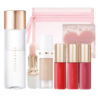Combo Kem Nền DEAR DAHLIA SKIN PARADISE SHEER SILK MINI 6ml #FW4 & Son Dưỡng BLOOMING & Túi Đựng Mỹ Phẩm (Tặng Bộ Son Kem DREAM VELVET MOUSSE MINI TRIO& Tẩy Trang Mắt Môi & Bông Mút)