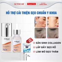 Combo Kem Sẹo Và Serum sẹo Lấp đầy Sẹo Rỗ, Sẹo Lõm, Xóa Sạch Sẹo Thâm Actiscar