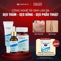 Combo Kem, Serum Và Viên Uống Mờ Sẹo Actiscar Xóa Mờ Sẹo Thâm, Sẹo Lồi, Sẹo Lõm, Rỗ, Sẹo Phẫu Thuật, Bỏng Bô, Thủy Đậu