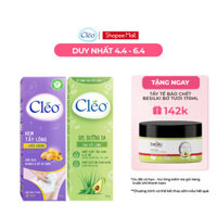 Combo Kem Tẩy Lông Chuyên Vùng Viền Bikini Cléo Avocado Hair Removal Bikini Line 50G & Gel Dưỡng Dịu Da Sau Tẩy 50G