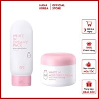 ComBo Kem ủ Trắng G9 Skin White In Creamy Pack (200ml) + Kem dưỡng trắng da G9 Skin-White In Whipping Cream 50ml