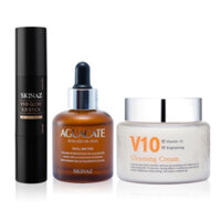 [Combo] Kem v10 100ml + Serum Bơ Aguacate Oil 99,6% 30ml + Kem nền Skinaz V10 Glow BB Stick 10g Skinaz Hàn Q
