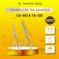 Combo Kéo Cắt Tóc CA553 và Kéo Tỉa Tóc TA323 - Thép Nhật Bảo Hành 1 Năm