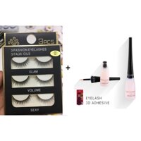 COMBO keo dán mi Vacosi + Lông mi giả 3D fashion eyelashes - 3D-08