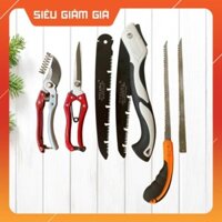 combo kéo tỉa dăm 24cm và kéo cắt, cưa gấp, cưa lách