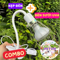 COMBO KẸP ĐÈN + ĐÈN SƯỞI UVA 50W 75W 100W sưởi ấm PET BÒ SÁT RỒNG NAM MỸ RÙA CHIM VẸT CHÓ MÈO CON NHỎ giá rẻ sỉ CẤP TỐC