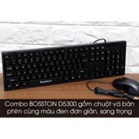 Combo Keyboard + Mouse BOSSTON D5300 / D6800 WHITE Chính hãng. Bảo Hành 12 Tháng