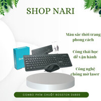 Combo Keyboard+Mouse BOSSTON D6800 Phím Chuột Chuẩn Silent Ultra Thin Bảo Hành 12 tháng