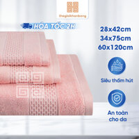 Combo Khăn Mặt Khăn Tắm Khăn Tay Belleto C3B07 Cotton Mềm Mịn 28x42cm, 34x75cm, 60x120cm