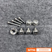 Combo Khâu Gác Chân Salaya Inox Cho Wave Nhỏ, Wave 100 Chuẩn Inox304 Siêu Bóng Siêu Nét