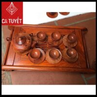 Combo Khay Gỗ Hương Để Ấm Chén Cao Cấp (K)