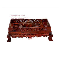 Combo Khay trà hương+ ấm chén gỗ trắc