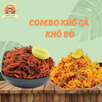 Combo khô gà lá chanh,khô bò sợi hàng Gia Long Ký loại ngon ( 1000gr )