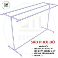 Combo Khớp Nối SÀO PHƠI ĐỒ. Khớp Nối Thông Minh Cho ỐNG TRÒN PHI 25mm