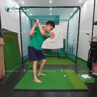 Combo khung golf 2,5x2,5X2,5  + thảm swing 1.5x1.5 + giỏ chip xanh + put nhựa + thảm cỏ nhân tạo + 2.5x2.5 + khay cao su + 25 bóng - CBKL10