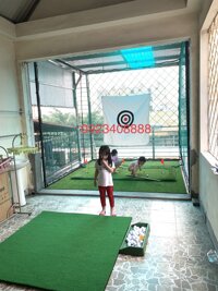 Combo khung tập swing 3x3x3m và thảm putt 1.2x2.5m