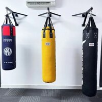 COMBO Khung treo bao cát đơn gắn tường+ vỏ bao cát 0.6m_1.8m (khung cải tiến có bạc đạn xoay chống xoắn bao cát )h