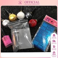 Combo  khuôn in + 5 sơn in + con dấu in + keo lem viền