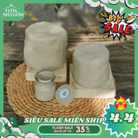 (Combo khuyến mãi) Combo 3kg đất set và 1 hũ hồ đất, đất set làm gốm tại nhà, nặn đất- Vườn Nhà Gốm