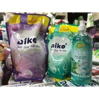 (Combo khuyến mãi) Nước giặt Aiko quyến rũ 3.2L tặng nước giặt tinh khiết 1L và nước rửa chén Aiko 1L