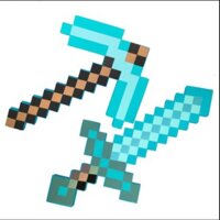 Combo kiếm cup kim cương đồ chơi Minecraft