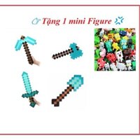 Combo kiếm cup rìu xẻng minecraft kim cương