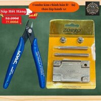 Combo kìm chỉnh bản lề zippo + bộ tháo lắp bánh xe,phụ kiện zippo chính hãng