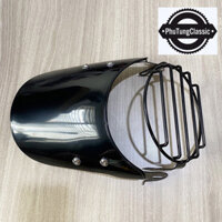 Combo kính chắn gió kèm lưới ngoài bảo vệ đèn pha xe máy, độ classic, cafe racer...