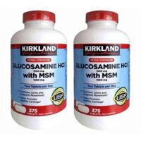 Combo Kirkland Glucosamine HCL 1500mg MSM 1500mg (2 Hộp 375 Viên)