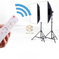 Combo Kit 2 Đèn LED Siêu Sáng Softbox 50x70 150W Kèm Remote Điều Khiển Từ Xa