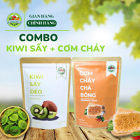 Combo Kiwi sấy dẻo + Cơm cháy chà bông Trái Cây Sấy 'S 200g/ 500g - Không chất bảo quản