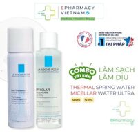 COMBO LA ROCHE-POSAY Xịt Khoáng Thermal Spring Water [50ml] + Tẩy Trang Effaclar Eau Micellare Ultra [50ml]