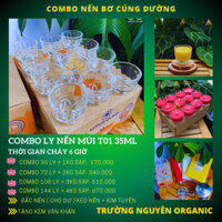 Combo Làm 36 - 144 Ly Nến Múi T01 35ml + 1kg Sáp Bơ, Tặng Tim Đèn, Keo Nến, Văn Khấn - Nguyên Liệu Làm Nến Bơ Cúng Dường