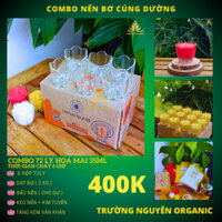 Combo Làm  72 Ly Hoa Mai + 2kg Sáp Bơ, Tặng Tim Đèn, Keo Nến, Văn Khấn - Nguyên Liệu Làm Nến Bơ Cúng Dường