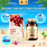 Combo Làm Đẹp -Thạch Collagen Cherry 7 ngày và Solgar Skin Nails Hair 60 viên