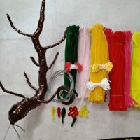 combo làm hoa mai đào Kẽm nhung làm hoa, trang trí, hot 2024